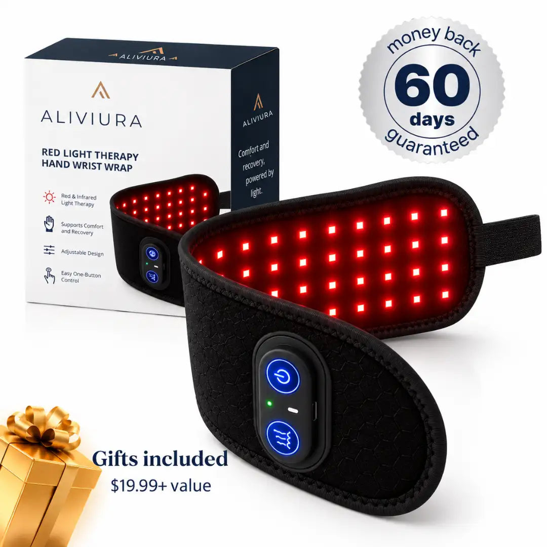 Aliviura™ Red Light Therapy Hand & Wrist Wrap
